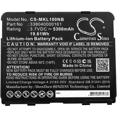 3.7V, Li-Polymer, 5300mAh, Tablet battery fits Matic, 338040000161, Miowork L1000, Miowork L1040, 19.61Wh Tablet Cameron Sino Technology Limited