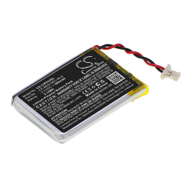 3.7V, Li-Polymer, 580mAh, Communication & Conferencing battery fits Cisco, Cp-8832-mic-wls, Cp-8832 Wireless Expansion Mic, 2.146Wh Communication & Conferencing Cameron Sino Technology Limited