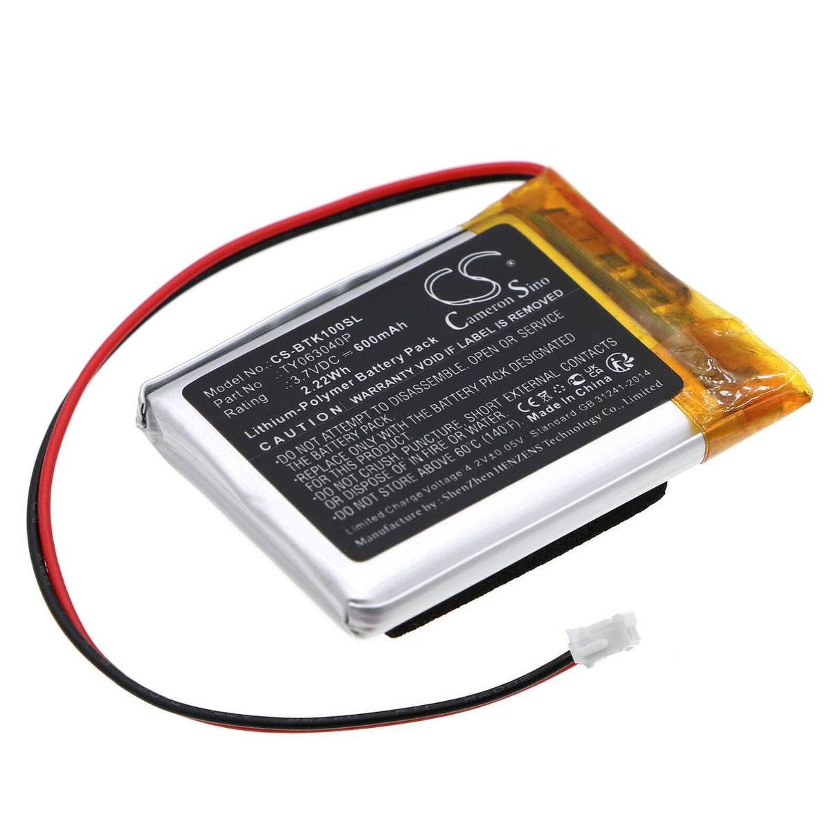 3.7V, Li-Polymer, 600mAh, Speaker battery fits Blaupunkt, Badradio Srb 10, Srb 10, 2.22Wh Speaker Cameron Sino Technology Limited