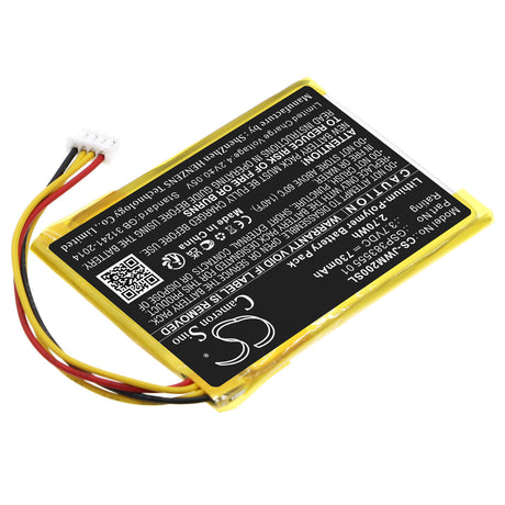 3.7V, Li-Polymer, 730mAh, Speaker battery fits Jbl, Wind 2, 2.70Wh Speaker Cameron Sino Technology Limited
