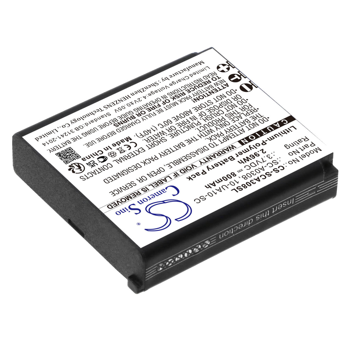 3.7v, Li-polymer, 800mah, Battery Fits Schuberth, Intercoms Sc1 Standard, Sc1 Advance, 2.96wh Batteries for Electronics Cameron Sino Technology Limited (Suspended)   