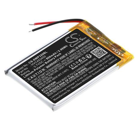 3.7V, Li-Polymer, 800mAh, Payment Terminal battery fits Stripe, Hvc453450, Wisepad 3, Wpc32, 2.96Wh Payment Terminal Cameron Sino Technology Limited