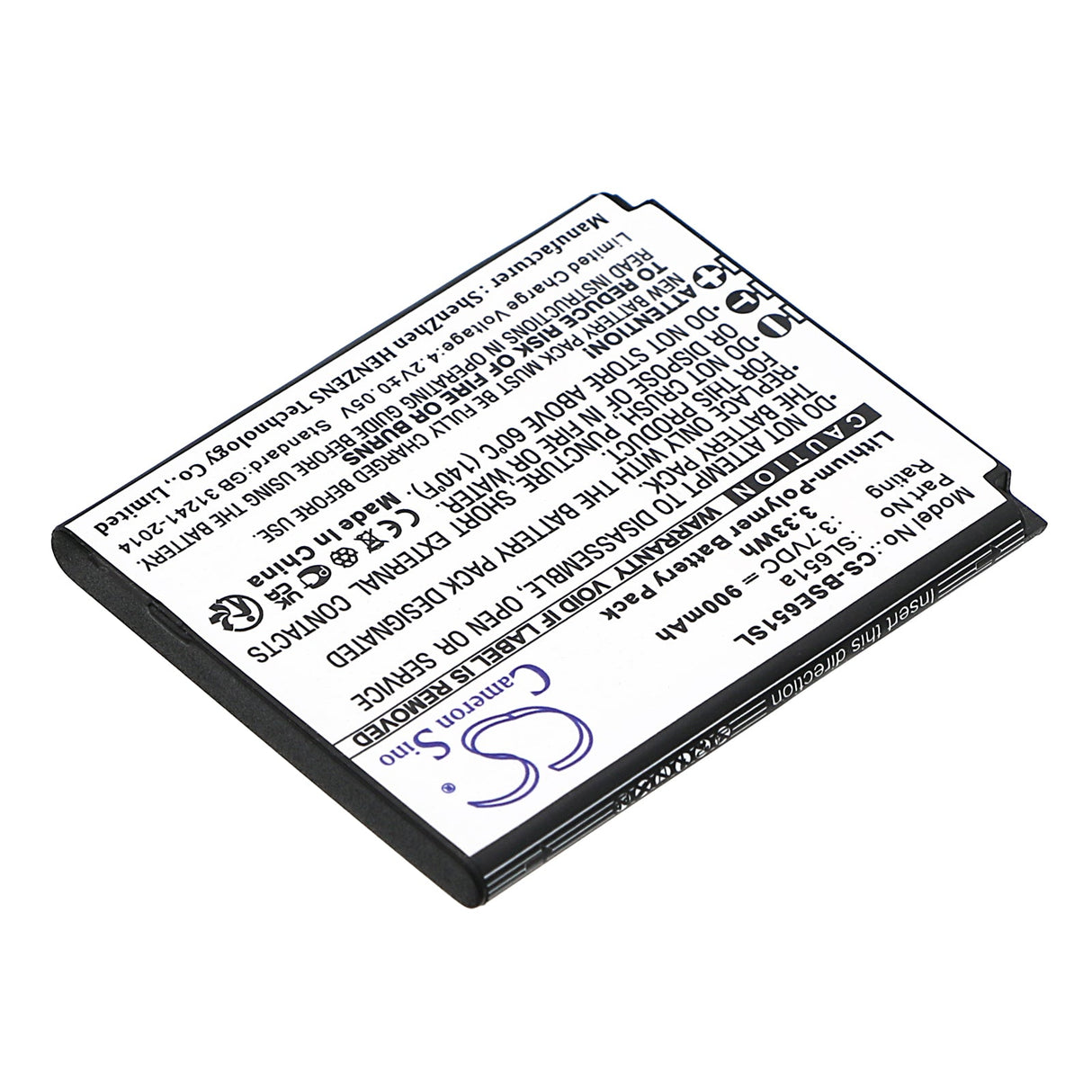 3.7V, Li-Polymer, 900mAh, SmartPhone battery fits Bea-fon, Sl651a, Sl651, Sl651a, 3.33Wh Mobile, SmartPhone Cameron Sino Technology Limited (Smartphone)