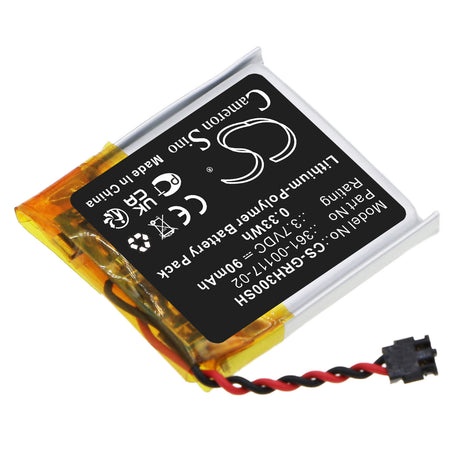 3.7V, Li-Polymer, 90mAh, Smartwatch battery fits Garmin, 361-00117-02, Forerunner 30, 0.33Wh Smartwatch Cameron Sino Technology Limited