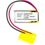 3.7V, Li-Polymer, 90mAh, Headset battery fits Beats, Cpp-566, Pb1, Pb2, 0.33Wh Wireless Headset Cameron Sino Technology Limited