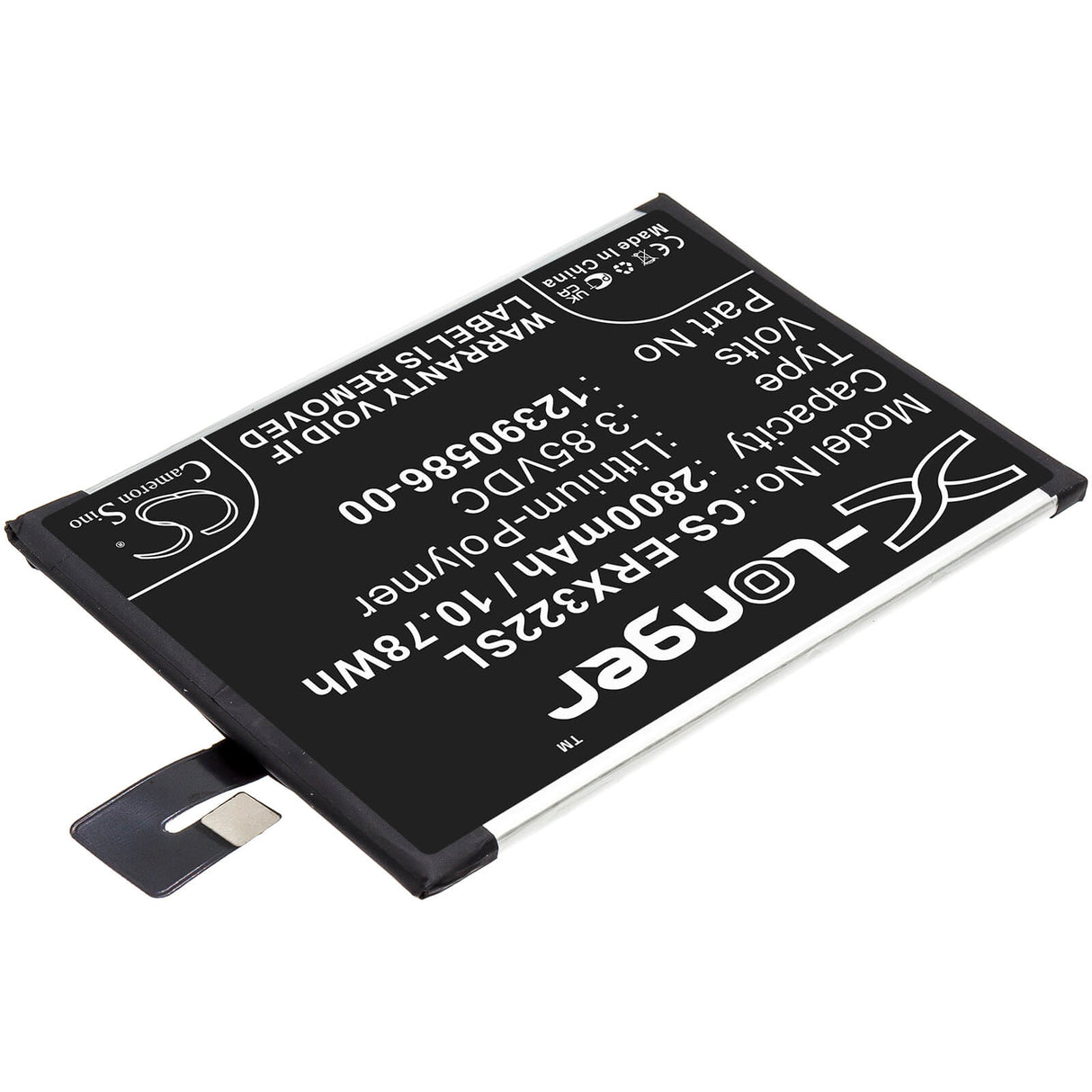 3.85V, Li-Polymer, 2800mAh, SmartPhone battery fits Sony, 12390586-00, I3223, I4213, 10.78Wh Mobile, SmartPhone Cameron Sino Technology Limited (Smartphone)