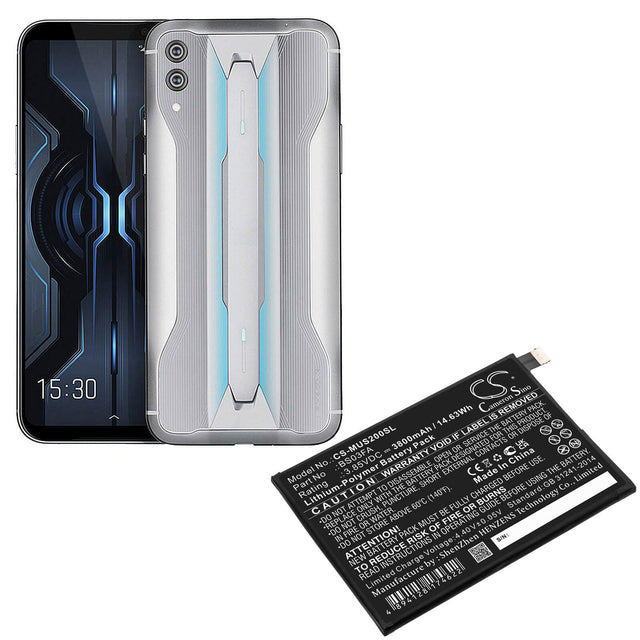 3.85V, Li-Polymer, 3800mAh, SmartPhone battery fits Xiaomi, Bs03fa, Awm-a0, Black Shark 2, 14.63Wh Mobile, SmartPhone Cameron Sino Technology Limited (Smartphone)