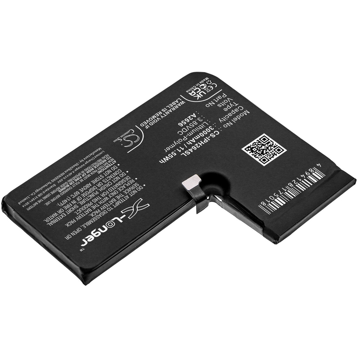 3.85V, Li-Polymer, 3000mAh, SmartPhone battery fits Apple, A2656, A2640, Iphone 13 Pro, 11.55Wh Mobile, SmartPhone Cameron Sino Technology Limited (Smartphone)