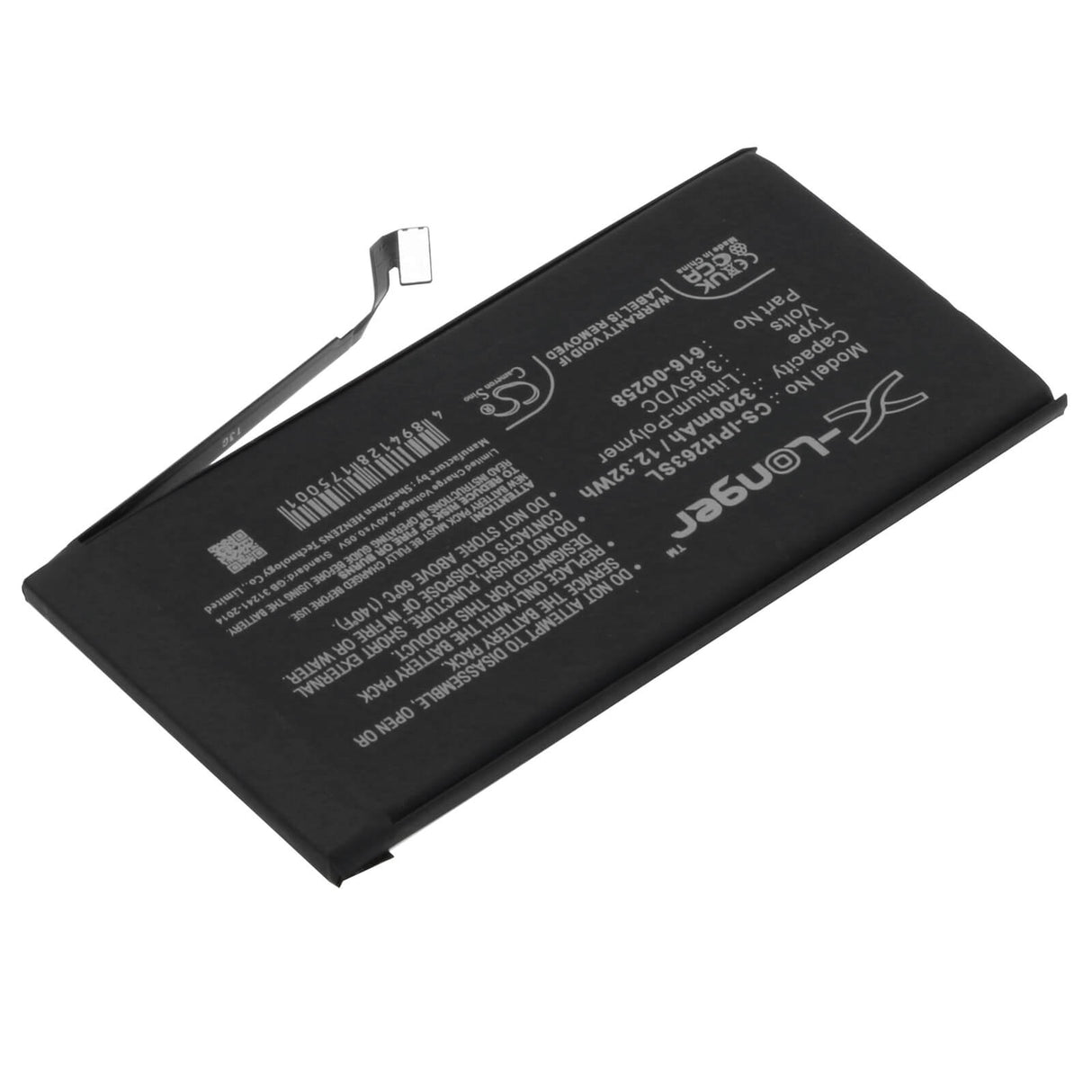 3.85V, Li-Polymer, 3200mAh, SmartPhone battery fits Apple, 616-00258, A2635, Iphone 13, 12.32Wh Mobile, SmartPhone Cameron Sino Technology Limited (Smartphone)
