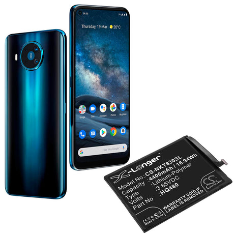 3.85v, 4400mah, Li-polymer SmartPhone Battery Fit's Nokia, 8 V 5g, 8.3 2020 5g, Ta-1243, 16.94wh Mobile, SmartPhone Cameron Sino Technology Limited (Smartphone)
