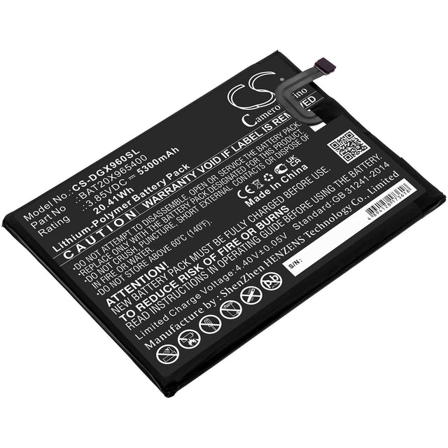 3.85v, 5300mah, Li-polymer Battery Fit's Doogee, X96, 20.41wh Batteries for Electronics Cameron Sino Technology Limited (Suspended)