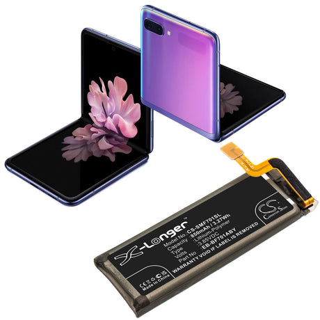 3.85V, Li-Polymer, 850mAh, SmartPhone battery fits Samsung, Eb-bf701aby, Galaxy Z Flip, Sm-f7000, 3.27Wh Mobile, SmartPhone Cameron Sino Technology Limited (Smartphone)
