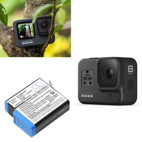 3.85V, Li-ion, 1220mAh, Camera battery fits Gopro, 601-10197-00, 601-10197-00, Aabat-001, 4.697Wh Camera Cameron Sino Technology Limited (Camera)
