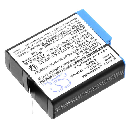 3.85V, Li-ion, 1220mAh, Camera battery fits Gopro, 601-10197-00, 601-10197-00, Aabat-001, 4.697Wh Camera Cameron Sino Technology Limited (Camera)