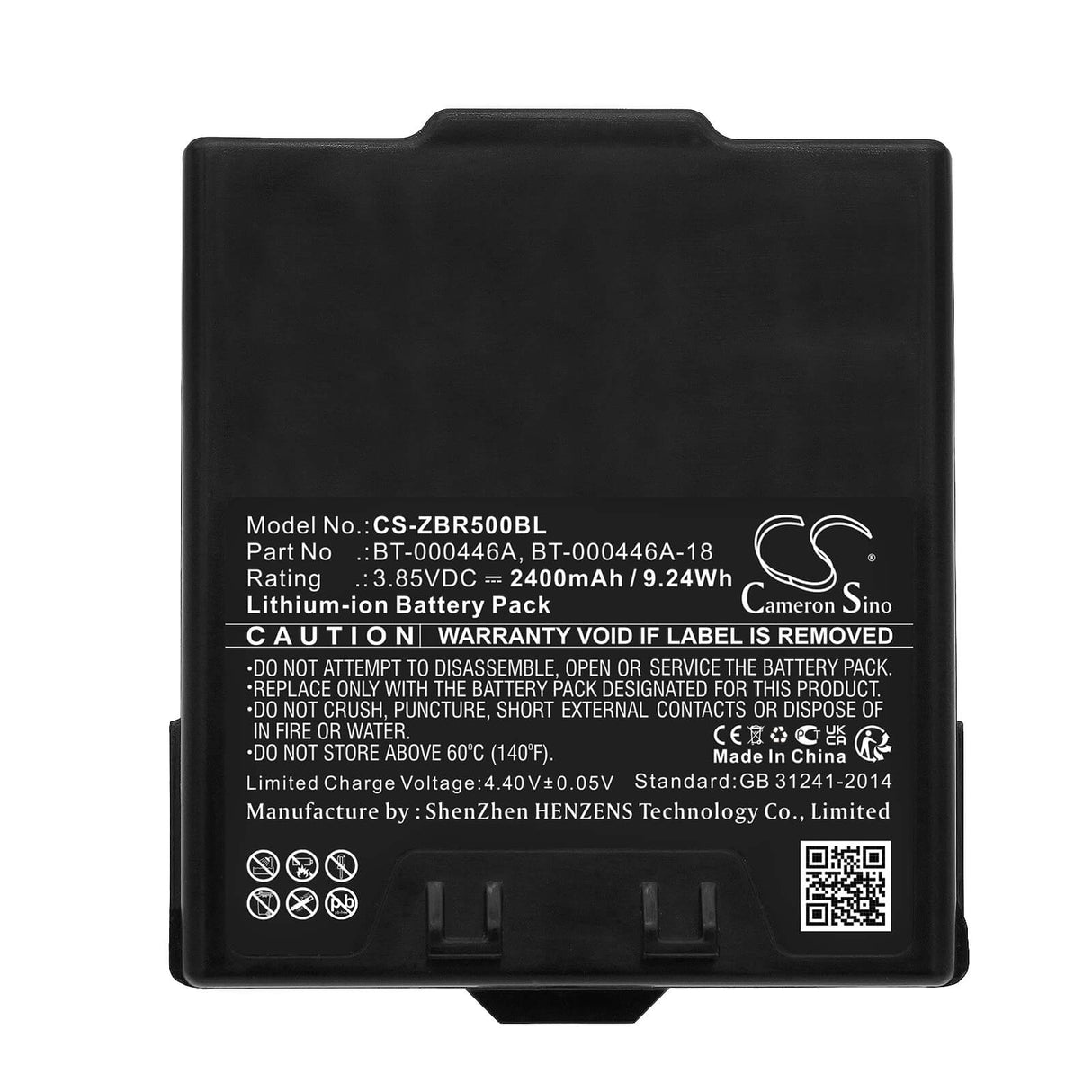 3.85v, Li-ion, 2400mah, Barcode Scanner Battery Fits Zebra, Ws50, Ws5000, 9.24wh Barcode Scanner Cameron Sino Technology Limited