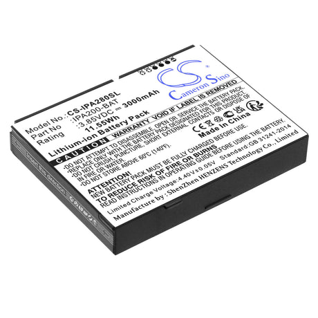 3.85V, Li-ion, 3000mAh, Payment Terminal battery fits Ingenico, 296104539, Ipa200, Ipa280, 11.55Wh Payment Terminal Cameron Sino Technology Limited
