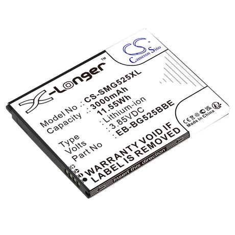 3.85V, Li-ion, 3000mAh, SmartPhone battery fits Samsung, Eb-bg525bbe, Galaxy Xcover 5, Galaxy Xcover 5 2021, 11.55Wh Mobile, SmartPhone Cameron Sino Technology Limited (Smartphone)