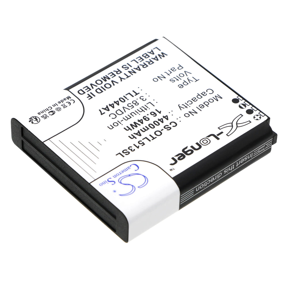 3.85V, Li-ion, 4400mAh, Hotspot battery fits Alcatel, Tli044a7, Link Zone 5g Uw, Mw513u, 16.94Wh Hotspot Cameron Sino Technology Limited