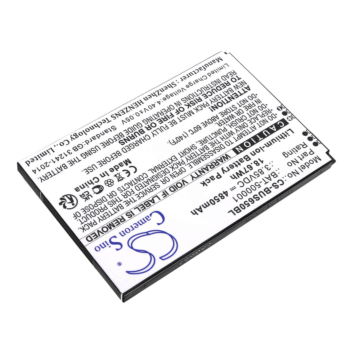 3.85v, Li-ion, 4850mah, Barcode Scanner Battery Fits Bluebird Pidion Sf6510, 18.67wh Barcode Scanner Cameron Sino Technology Limited   