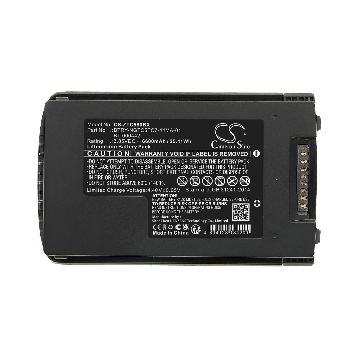 3.85v, Li-ion, 6600mah, Barcode Scanner Battery Fits Zebra, Tc53, Tc5301, 25.41wh Barcode Scanner Cameron Sino Technology Limited