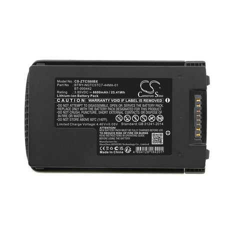3.85v, Li-ion, 6600mah, Barcode Scanner Battery Fits Zebra, Tc53, Tc5301, 25.41wh Barcode Scanner Cameron Sino Technology Limited