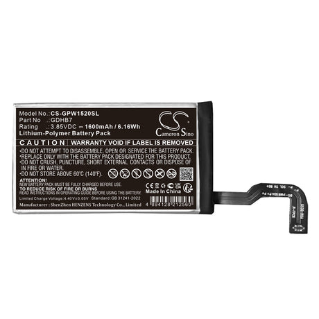 3.85V, Li-Polymer, 1600mAh, Mobile, SmartPhone battery fits Google, Gc15s, Ggh2x, 6.16Wh Mobile, SmartPhone Cameron Sino Technology Limited (Smartphone)