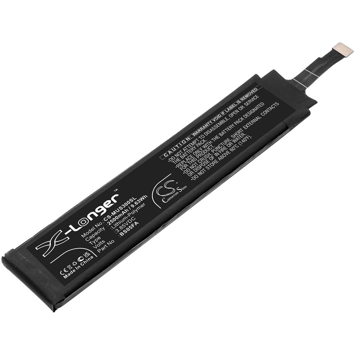 3.85V, Li-Polymer, 2500mAh, SmartPhone battery fits Xiaomi, Bs05fa, Black Shark 3 Pro, Black Shark 3 Pro 5g, 9.63Wh Mobile, SmartPhone Cameron Sino Technology Limited (Smartphone)