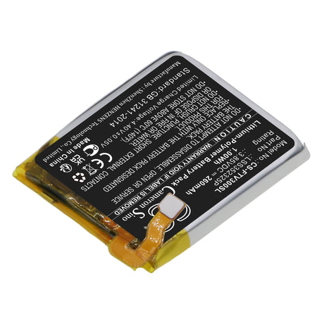 3.85V, Li-Polymer, 260mAh, Smartwatch battery fits Fitbit, Lss352325p, Versa 3, 1.00Wh Smartwatch Cameron Sino Technology Limited