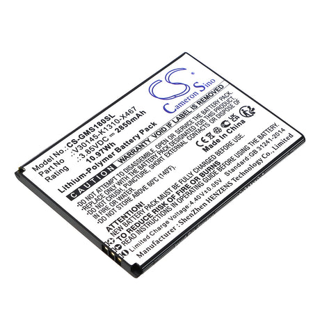 3.85V, Li-Polymer, 2850mAh, SmartPhone battery fits Gigaset, V30145-k1310-x467, Gs180, 10.97Wh Mobile, SmartPhone Cameron Sino Technology Limited (Smartphone)