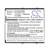 3,85v, Li-polymère, 3000mah, Batterie de Scanner de Code-Barres Compatible avec Zebra, Ec50, Ec55, 11,55wh Scanner de Code-Barres Cameron Sino Technology Limited