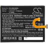 3.85V, Li-Polymer, 3100mAh, SmartPhone battery fits Umi, 1icp/5/82/75, Umidigi A3, 11.94Wh Mobile, SmartPhone Cameron Sino Technology Limited (Smartphone)