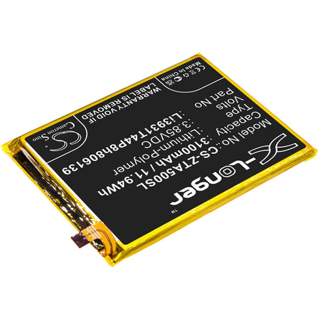 3.85V, Li-Polymer, 3100mAh, SmartPhone battery fits Zte, Li3931t44p8h806139, Blade A5 2020, Blade A51 2020, 11.94Wh Mobile, SmartPhone Cameron Sino Technology Limited (Smartphone)