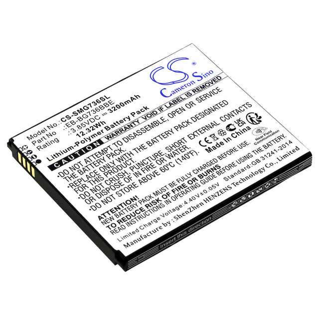 3.85V, Li-Polymer, 3200mAh, SmartPhone battery fits Samsung, Eb-bg736bbe, Galaxy Xcover 6 Pro, Sm-g736b, 12.32Wh Mobile, SmartPhone Cameron Sino Technology Limited (Smartphone)