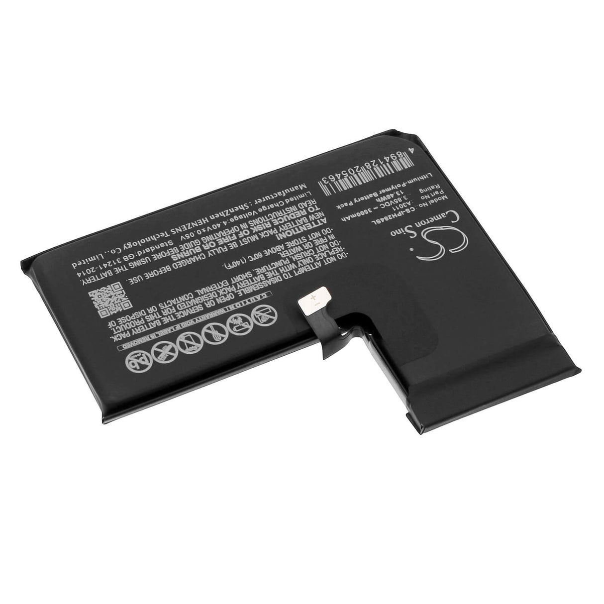3.85V, Li-Polymer, 3500mAh, SmartPhone battery fits Apple, A3011, A2848, A3101, 13.48Wh Mobile, SmartPhone Cameron Sino Technology Limited (Smartphone)