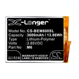3.85V, Li-Polymer, 3600mAh, SmartPhone battery fits Bea-fon, M6, M6 Premium, 13.86Wh Mobile, SmartPhone Cameron Sino Technology Limited (Smartphone)