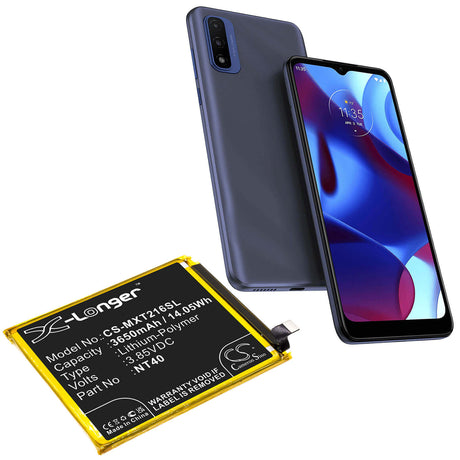 3.85V, Li-Polymer, 3650mAh, SmartPhone battery fits Motorola, Nt40, G Pure 2021, Moto G Pure, 14.05Wh Mobile, SmartPhone Cameron Sino Technology Limited (Smartphone)