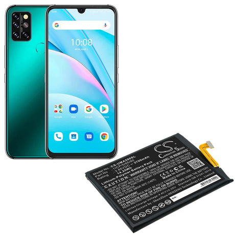 3.85V, Li-Polymer, 3700mAh, SmartPhone battery fits Umi, 1icp/5/65/80, Umidigi A9 Pro, 14.25Wh Mobile, SmartPhone Cameron Sino Technology Limited (Smartphone)