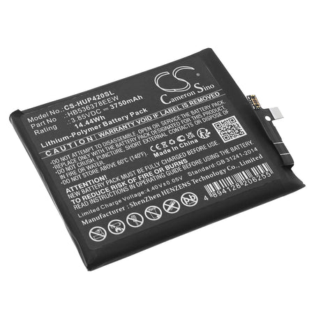 3.85V, Li-Polymer, 3750mAh, SmartPhone battery fits Huawei, Hb536378eew, Els-n09, Els-nx9, 14.44Wh Mobile, SmartPhone Cameron Sino Technology Limited (Smartphone)