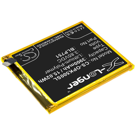 3.85V, Li-Polymer, 3900mAh, SmartPhone battery fits Oppo, Blp751, K5, Pcnm00, 15.02Wh Mobile, SmartPhone Cameron Sino Technology Limited (Smartphone)