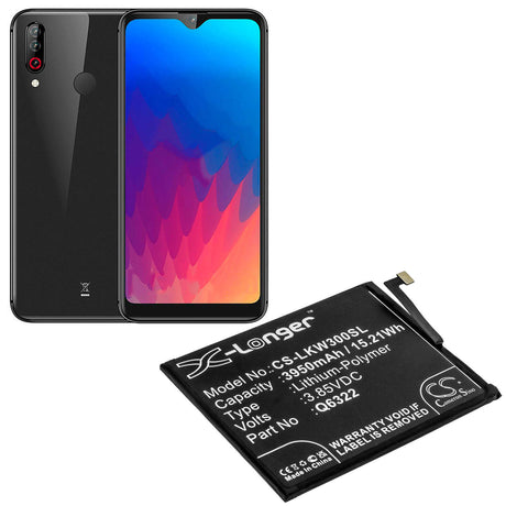 3.85V, Li-Polymer, 3950mAh, SmartPhone battery fits Lg, Q6322, W30, 15.21Wh Mobile, SmartPhone Cameron Sino Technology Limited (Smartphone)