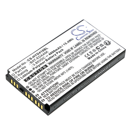 3.85V, Li-Polymer, 4000mAh, Barcode Scanner battery fits Honeywell, Eda40k, 15.4Wh Barcode Scanner Cameron Sino Technology Limited