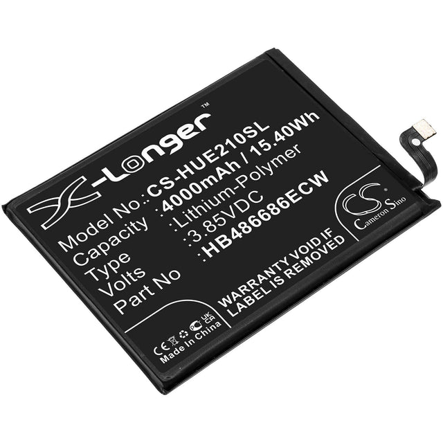 3.85V, Li-Polymer, 4000mAh, SmartPhone battery fits Huawei, Hb486686ecw, Changxiang 20 Plus, Enjoy 20 Plus, 15.4Wh Mobile, SmartPhone Cameron Sino Technology Limited (Smartphone)