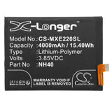 3.85V, Li-Polymer, 4000mAh, SmartPhone battery fits Motorola, Nh40, Moto E22, Moto E22 2022, 15.4Wh Mobile, SmartPhone Cameron Sino Technology Limited (Smartphone)