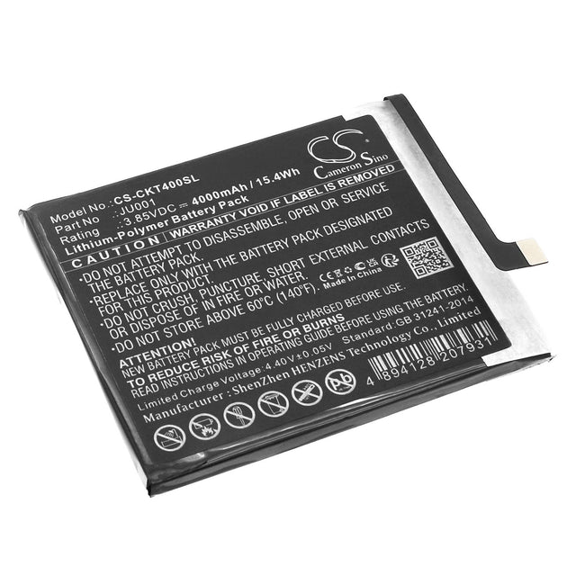 3,85V, Li-Polymère, 4000mAh, batterie de smartphone compatible avec Cricket, T-mobile, Ju001, Icon 4, Wtckt01, 15,4Wh Mobile, Smartphone Cameron Sino Technology Limited (Smartphone)