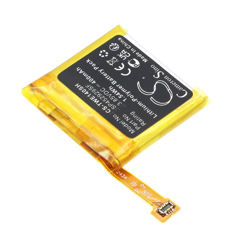 3.85V, Li-Polymer, 400mAh, Smartwatch battery fits Ticwatch, Pro, Pro 4g, 1.54Wh Smartwatch Cameron Sino Technology Limited