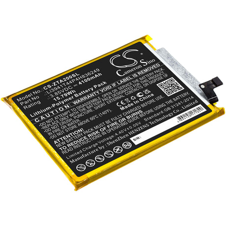 3.85V, Li-Polymer, 4100mAh, SmartPhone battery fits Zte, Li3941t44p4h836249, A2121, A2121g, 15.79Wh Mobile, SmartPhone Cameron Sino Technology Limited (Smartphone)