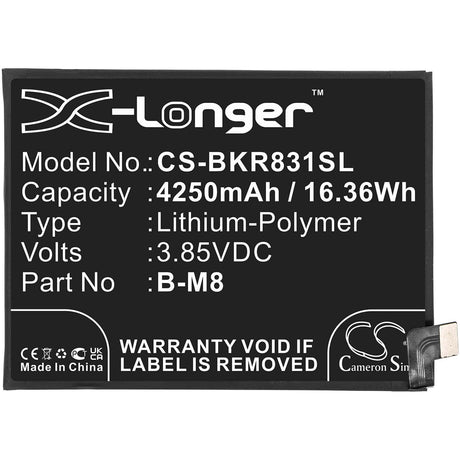 3.85V, Li-Polymer, 4250mAh, SmartPhone battery fits Vivo, B-m8, Neo 3, R831k, 16.36Wh Mobile, SmartPhone Cameron Sino Technology Limited (Smartphone)
