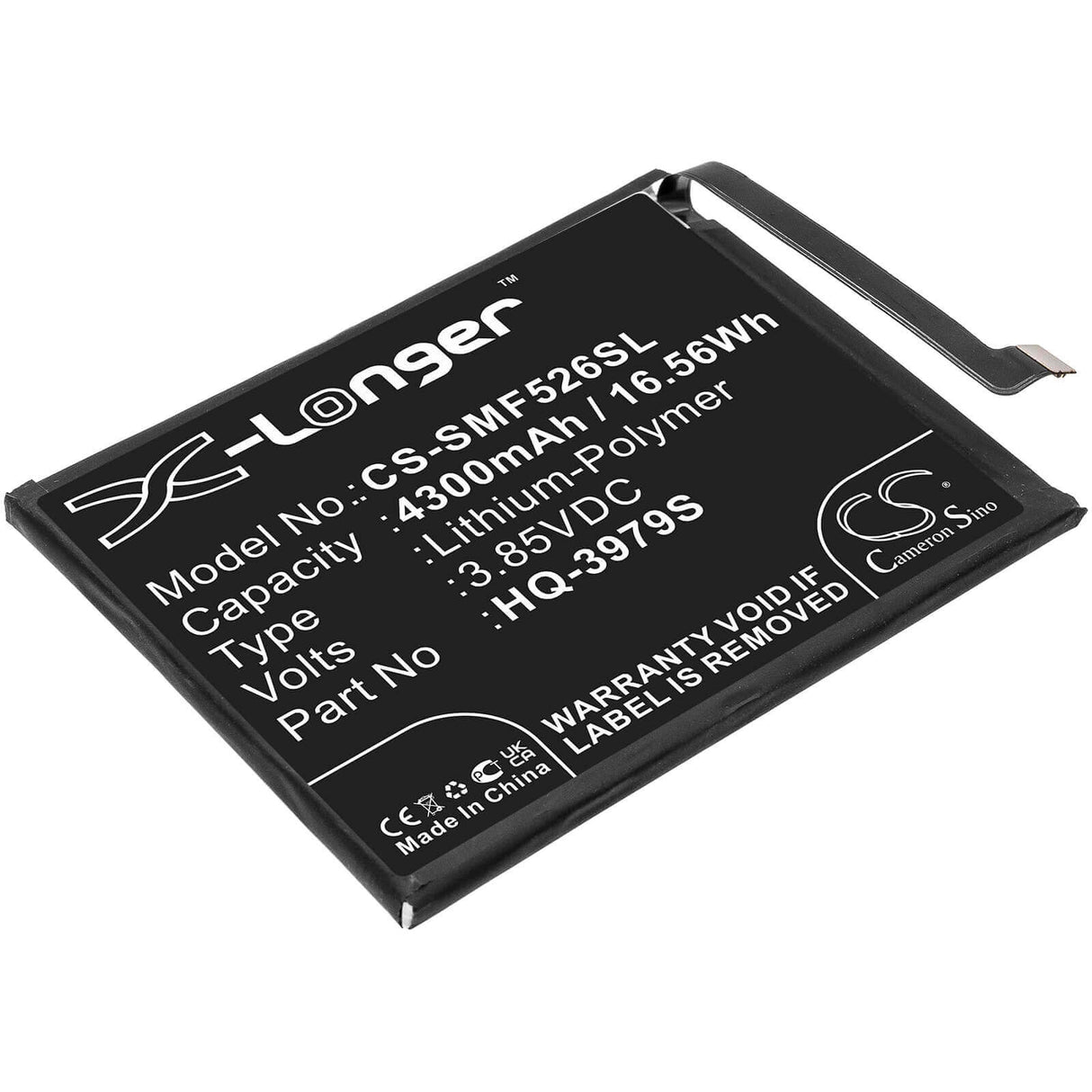 3.85V, Li-Polymer, 4300mAh, SmartPhone battery fits Samsung, Hq-3979s, Galaxy F52, Galaxy F52 5g 2021, 16.56Wh Mobile, SmartPhone Cameron Sino Technology Limited (Smartphone)