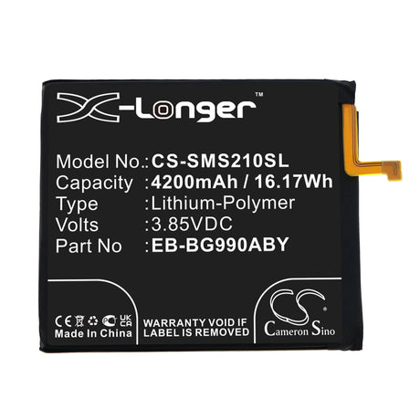 3.85V, Li-Polymer, 4200mAh, SmartPhone battery fits Samsung, Eb-bg990aby, Galaxy S21 Fan Edition 5g, Galaxy S21 Fe 5g, 16.17Wh Mobile, SmartPhone Cameron Sino Technology Limited (Smartphone)