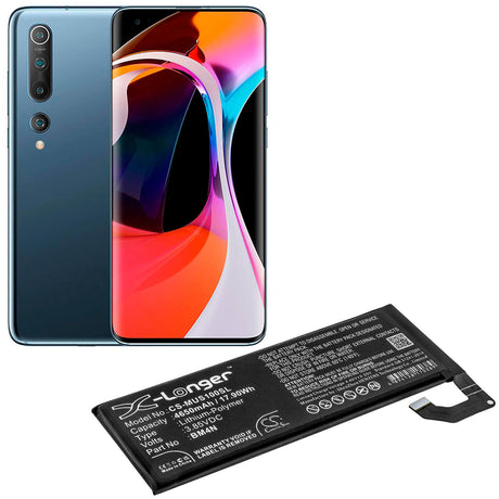 3.85V, Li-Polymer, 4650mAh, SmartPhone battery fits Xiaomi, Bm4n, M2102j2sc, Mi 10, 17.9Wh Mobile, SmartPhone Cameron Sino Technology Limited (Smartphone)